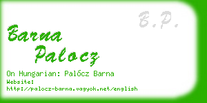 barna palocz business card